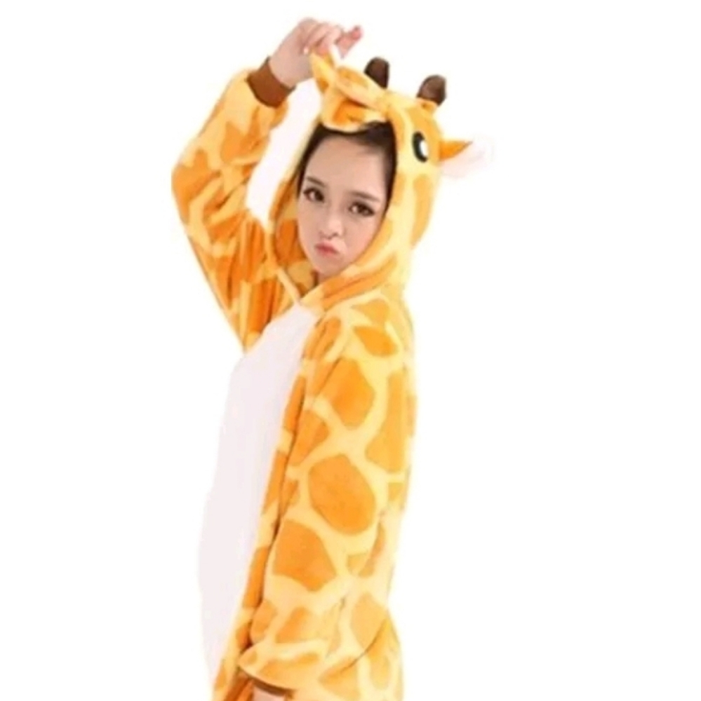 WOW cosplay Warm Anime Costume Sleepsuit Junior 4'-4.5'  Bodysuit Pajama Giraffe